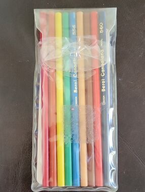 Vintage Art Supply Berol Canadiana Unsharpened Coloring Pencils Pack 9